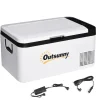 Outsunny - Nevera congelador portatil 18L Blanco