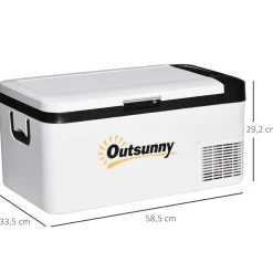 Outsunny - Nevera congelador portatil 18L Blanco