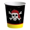 Pack 8 vasos ecológicos de cartón - Calavera Pirata