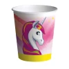Pack de 8 vasos Unicornio de cartón