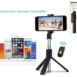 Palo selfie Bluetooth con mando a distancia