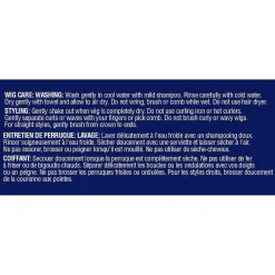 Peluca con trenzas y flequillo