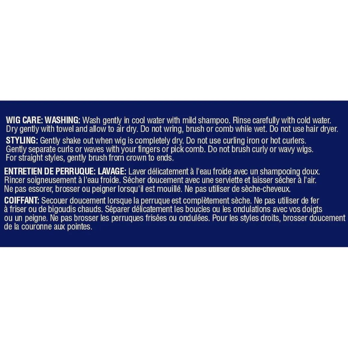 Peluca con trenzas y flequillo