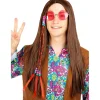 Peluca de hippie morena