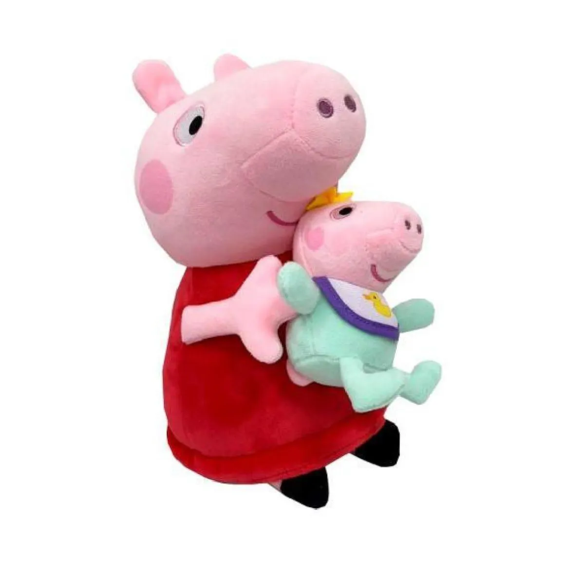 Peppa Pig - Peluche Peppa con bebé 25 cm