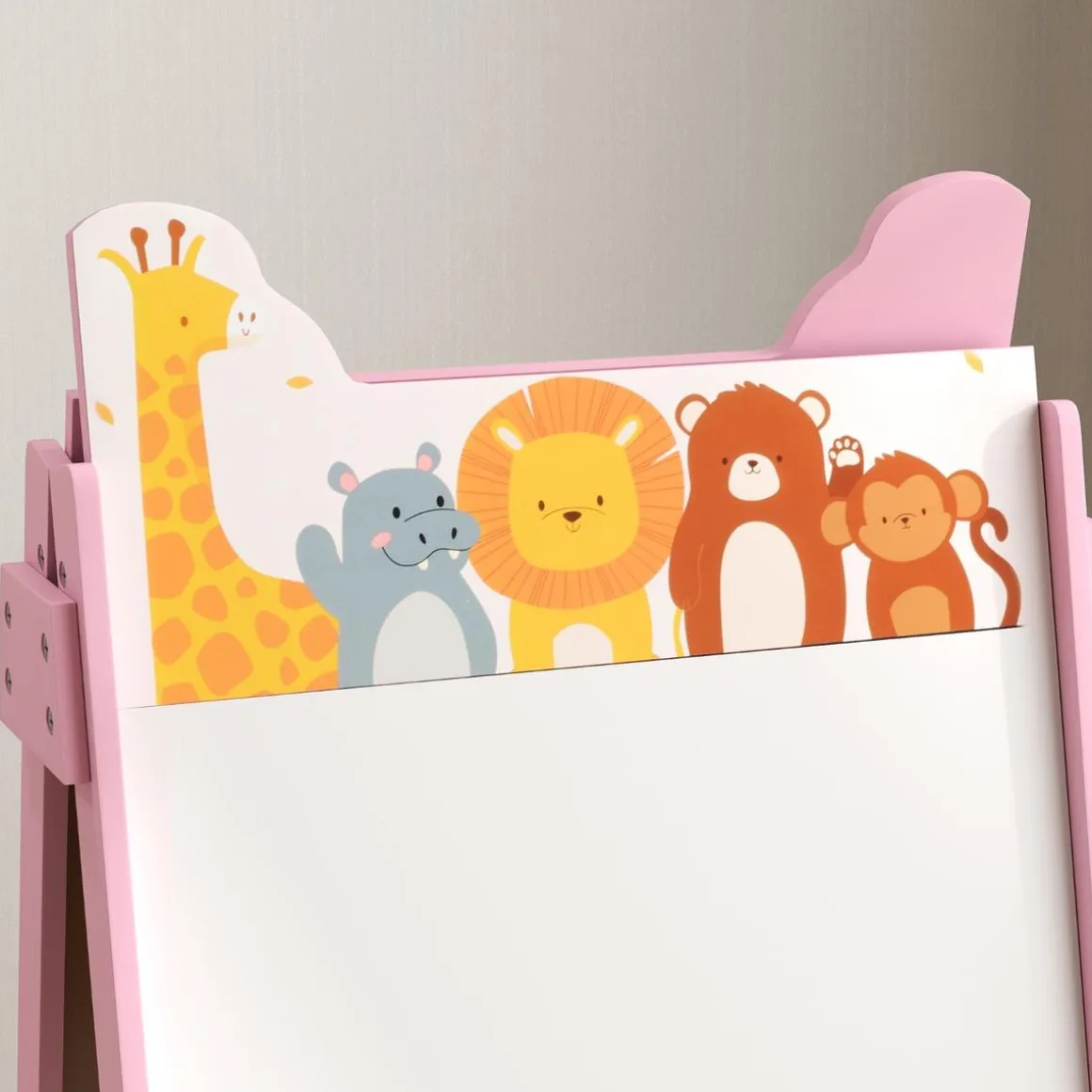 Pizarra 2 en 1 con cajas de tela Rosa