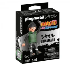 Playmobil - Figura de Shikamaru con chaleco verde, pantalón y botas negras y Kunai ㅤ