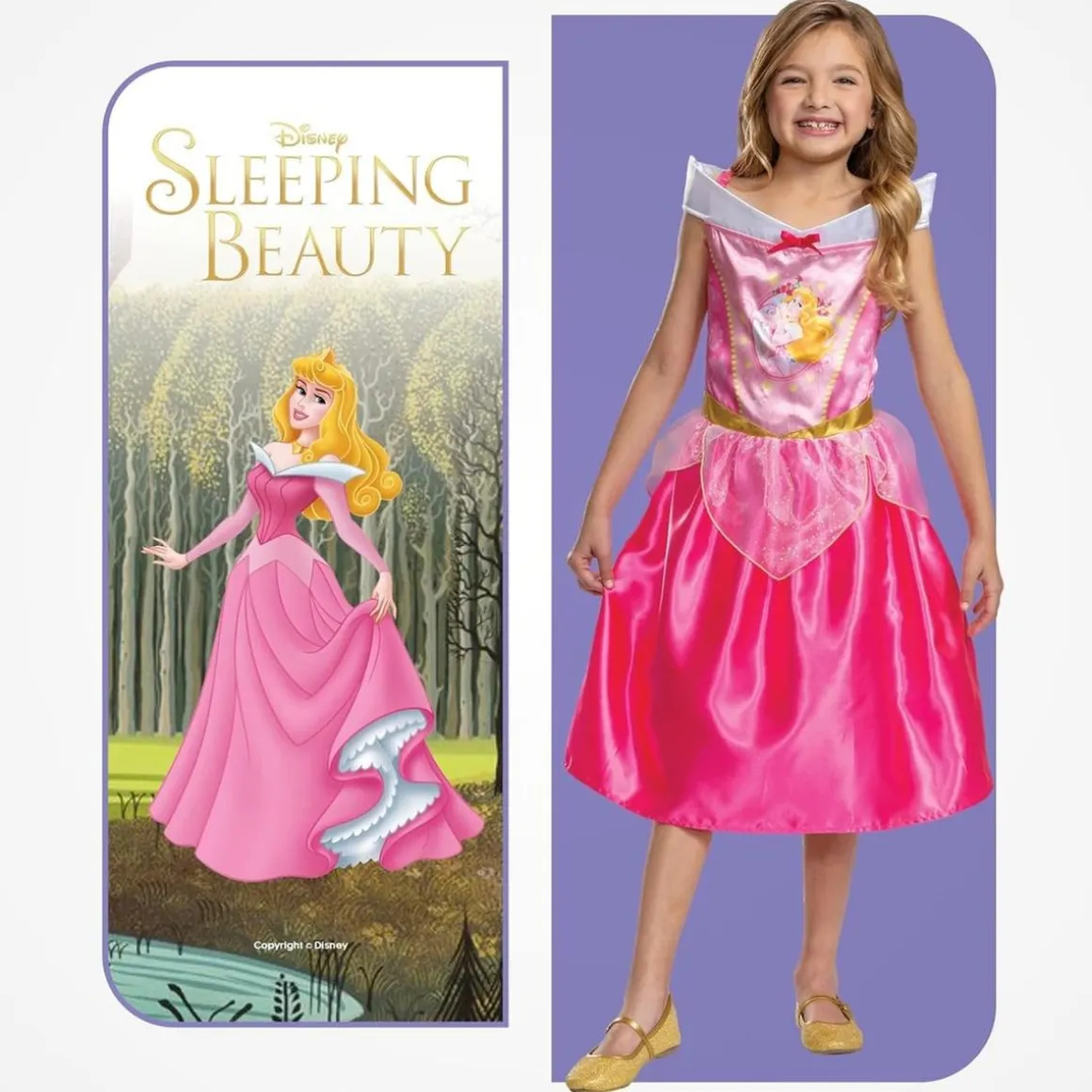 Princesas Disney - Disfraz Princesa Aurora 7-8 años