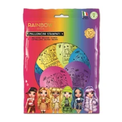Rainbow High - 10 globos impresos