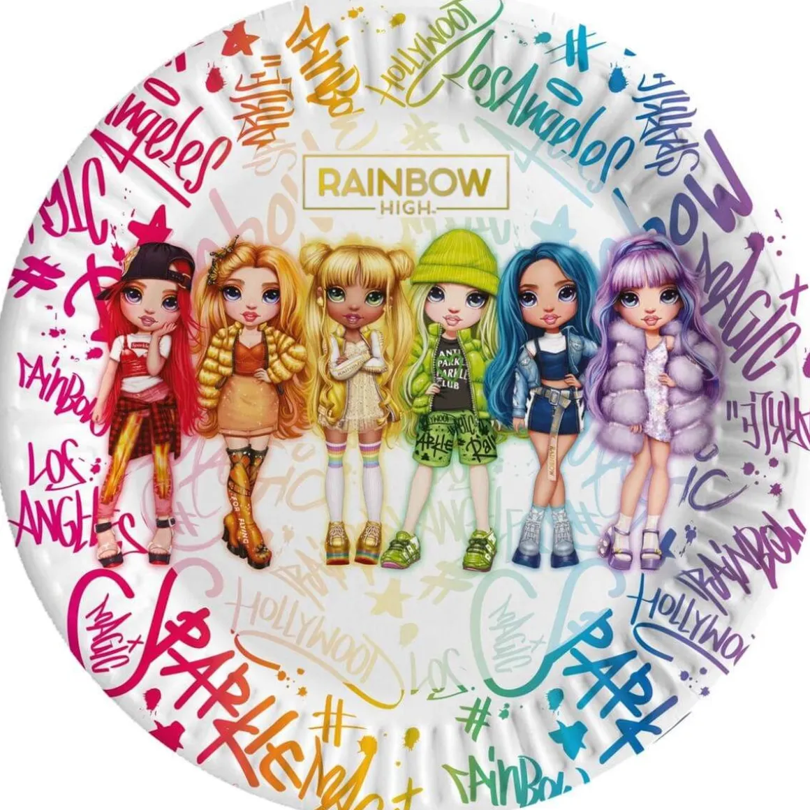 Rainbow High - 8 platos de cartón