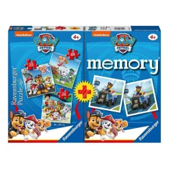 Ranvensburger-Patrulla Canina-Pack juego de memoria + 3 puzzles