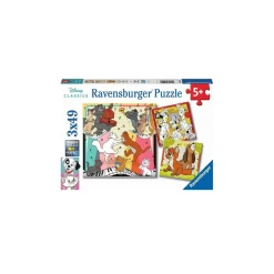 Ravensburger - Animales felices - Puzzle 3x49 pìezas