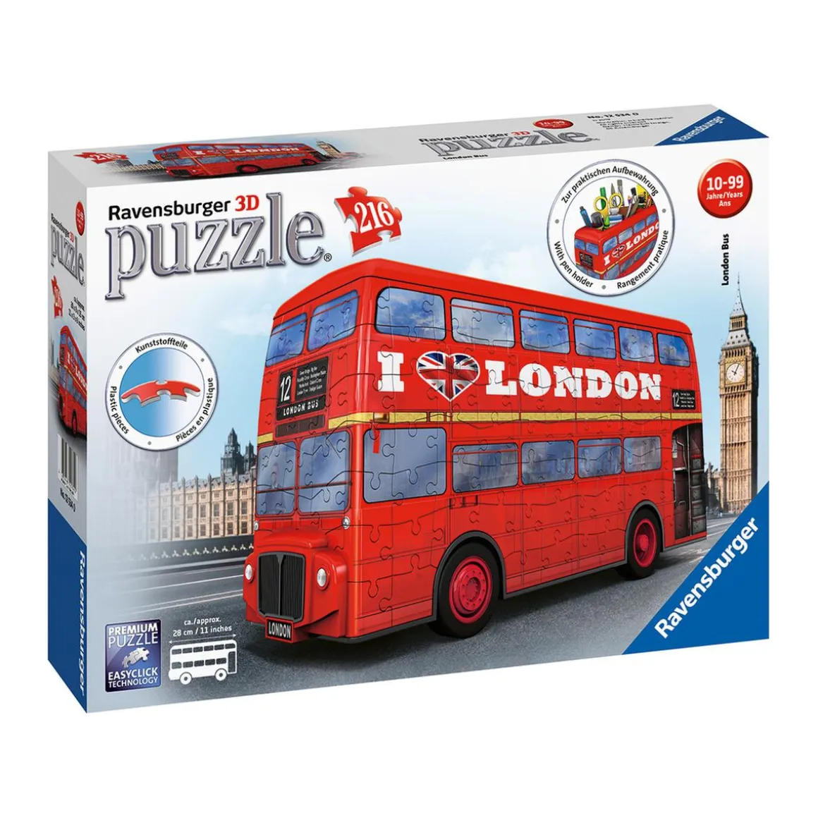 Ravensburger - Autobús de Londres - Puzzle 3D 216 Piezas