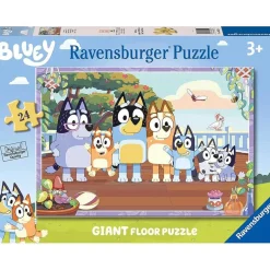 Ravensburger - Bluey - Puzzle gigante de suelo Bluey, colección 24 piezas para niños ㅤ