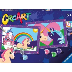 Ravensburger - Kit para pintar por números: unicornios con tablas preimpresas y colores ㅤ