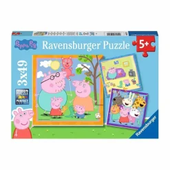 Ravensburger - Peppa Pig - Pack 3 puzzles 49 piezas