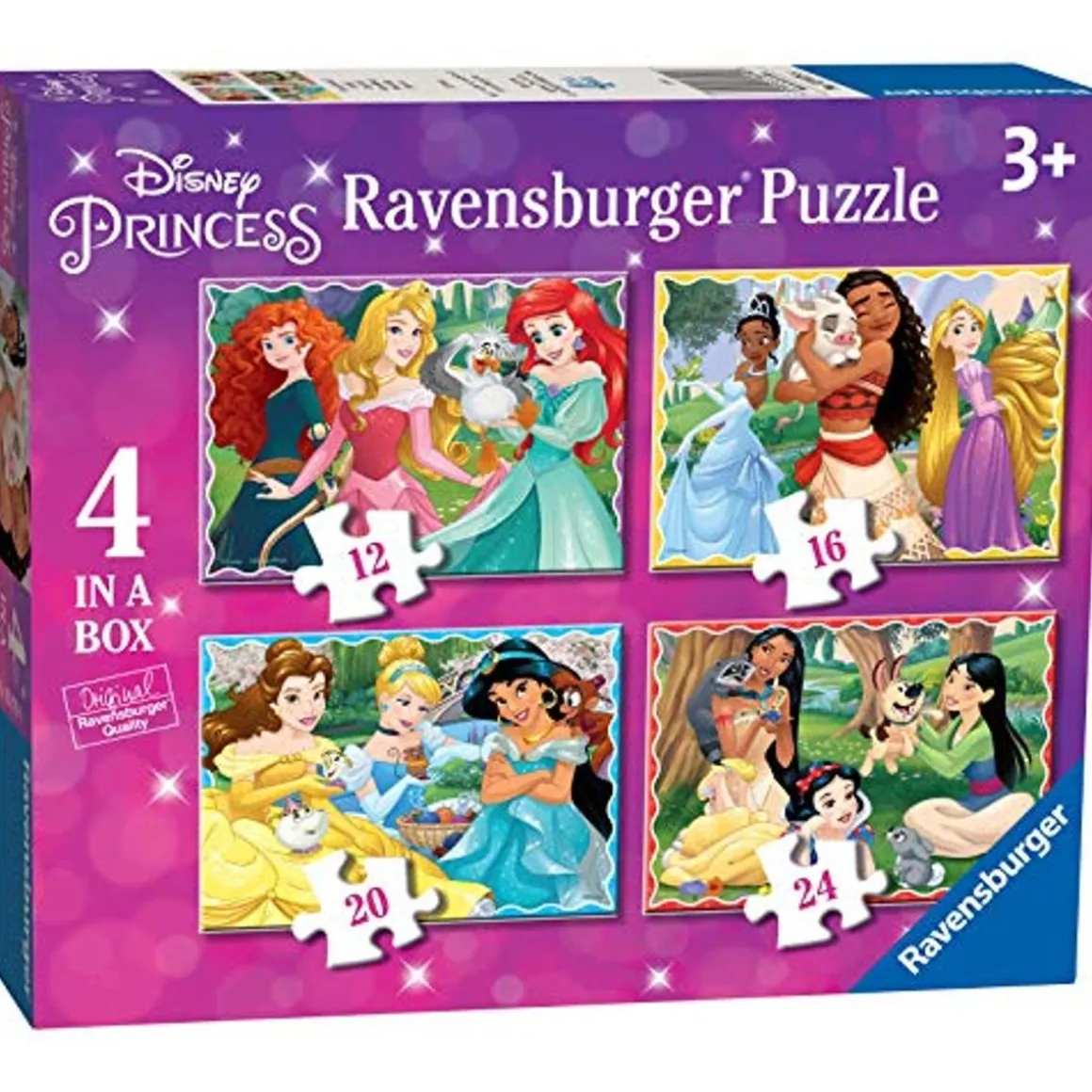 Ravensburger - Princesas Disney - Puzzle 4 in a Box