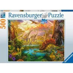 Ravensburger - Puzzle de la Tierra de los Dinosaurios 500 piezas ㅤ