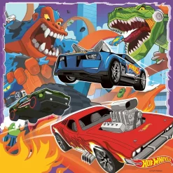 Ravensburger - Puzzle Hot Wheels, Colección de 3 puzzles de 49 piezas ㅤ