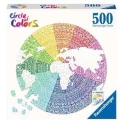 Ravensburger - Puzzle Mandala Circle of colors 500 pzs