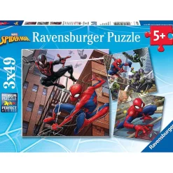 Ravensburger - Spider-man - Ravensburger Marvel Spider-Man - Conjunto de 3 rompecabezas de 49 piezas ㅤ