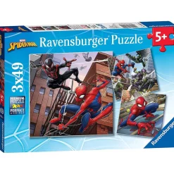 Ravensburger - Spider-man - Ravensburger Marvel Spider-Man - Conjunto de 3 rompecabezas de 49 piezas ㅤ