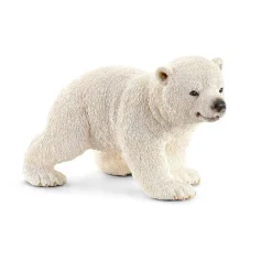 Schleich - Cría de oso polar corriendo, figura de vida salvaje (Varios modelos) ㅤ