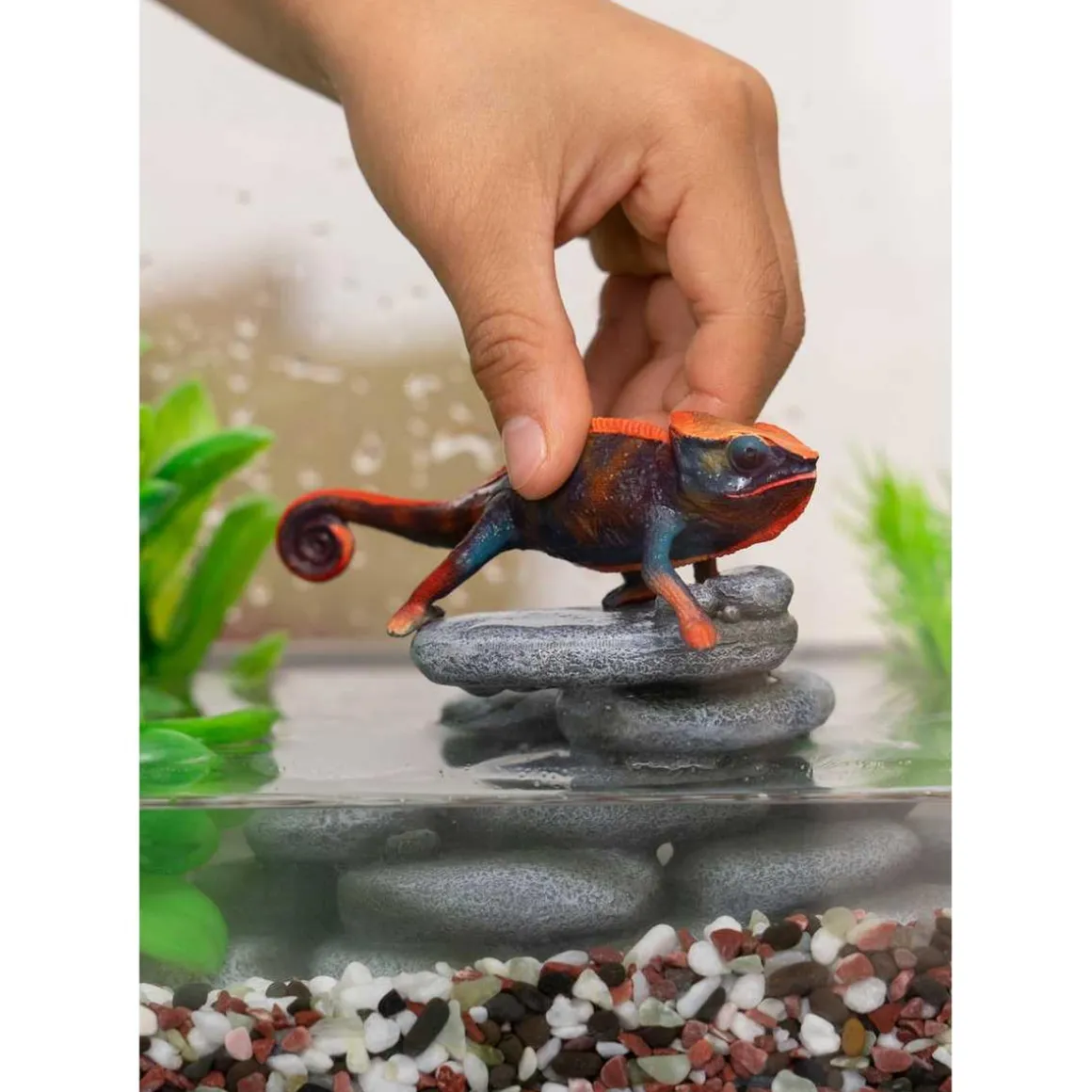 Schleich - Figura de camaleón vida salvaje para niños ㅤ