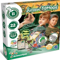Science4you - Tatuajes Temporales de Dinosaurios Juegos Jurásicos ㅤ