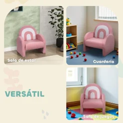 Sillón infantil Arcoíris Rosa