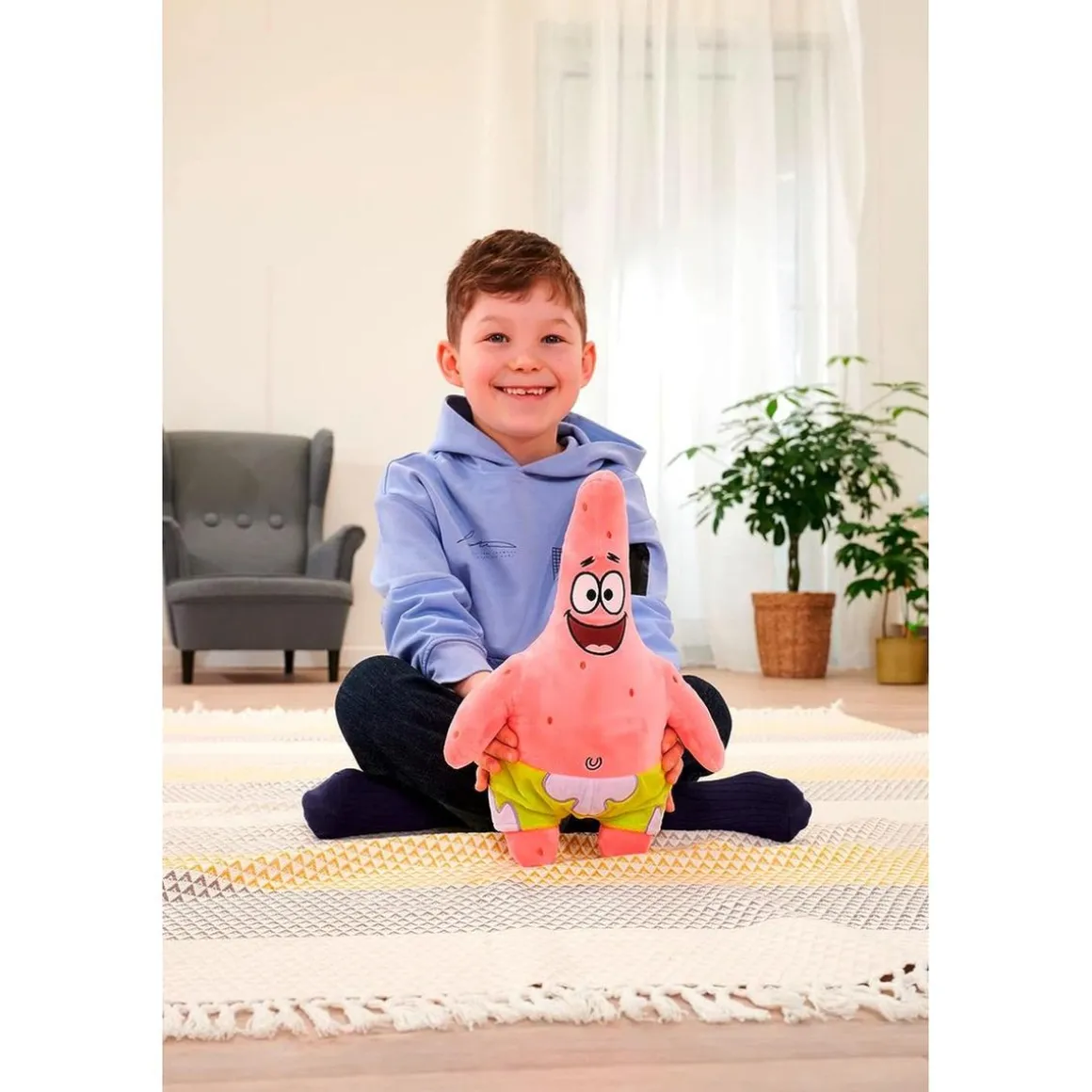 Simba - Bob Esponja - Peluche suave de 35cm con relleno 100% reciclado, oficial de Bob Esponja ㅤ