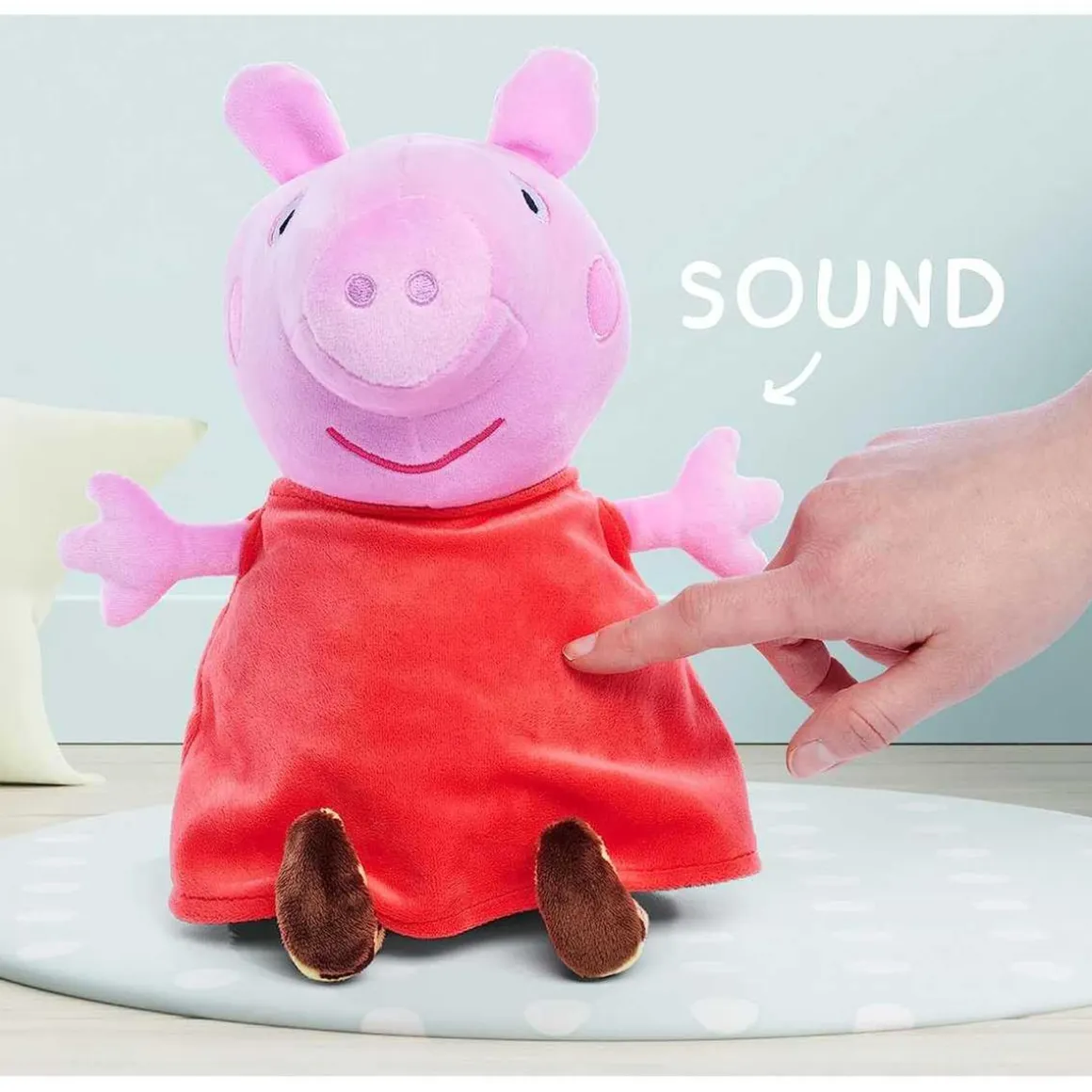 Simba - Peppa Pig - Peluche con sonido Peppa Pig, suave y agradable, 25-33 cm ㅤ