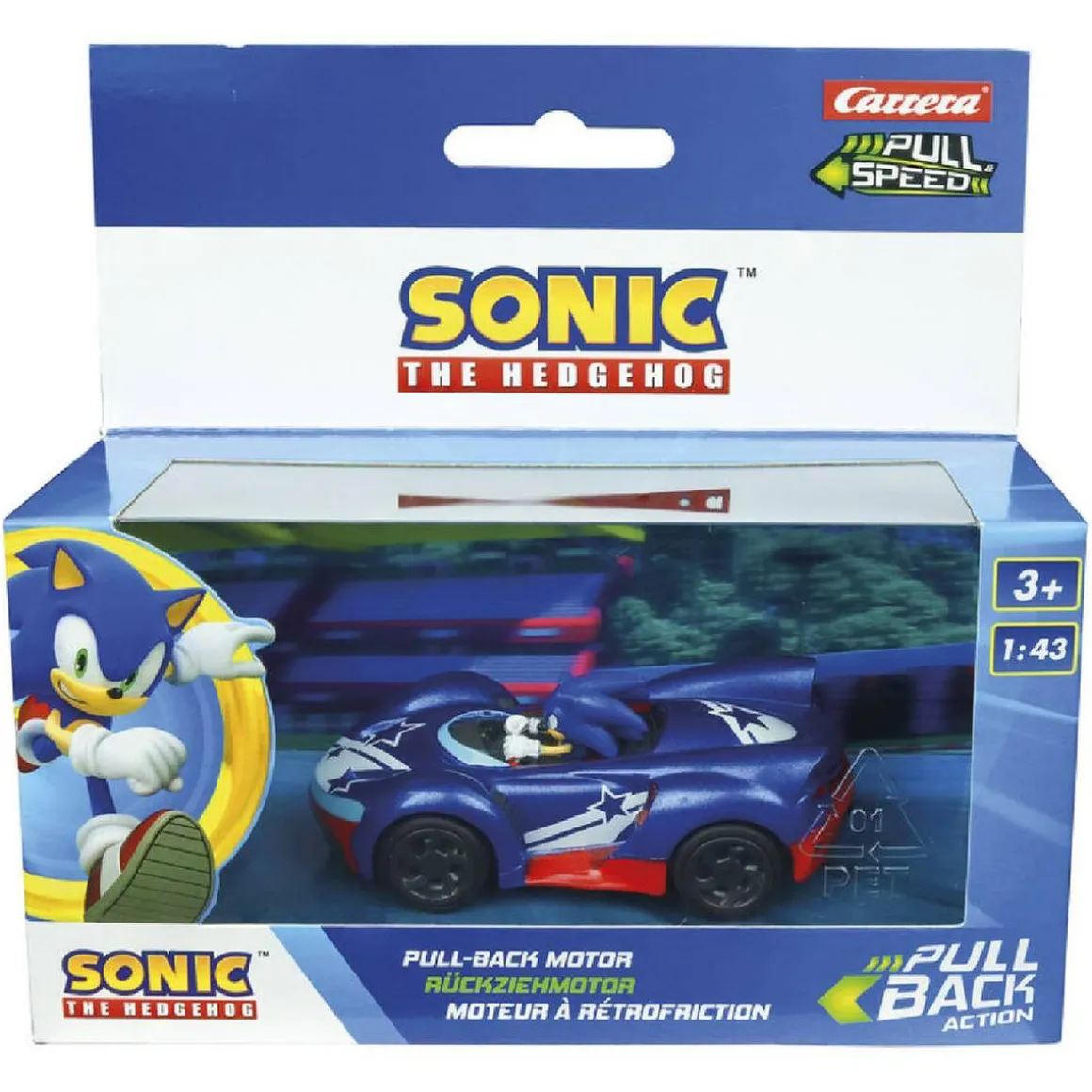 Sonic - Coche de carreras por retrofricción (varios modelos)