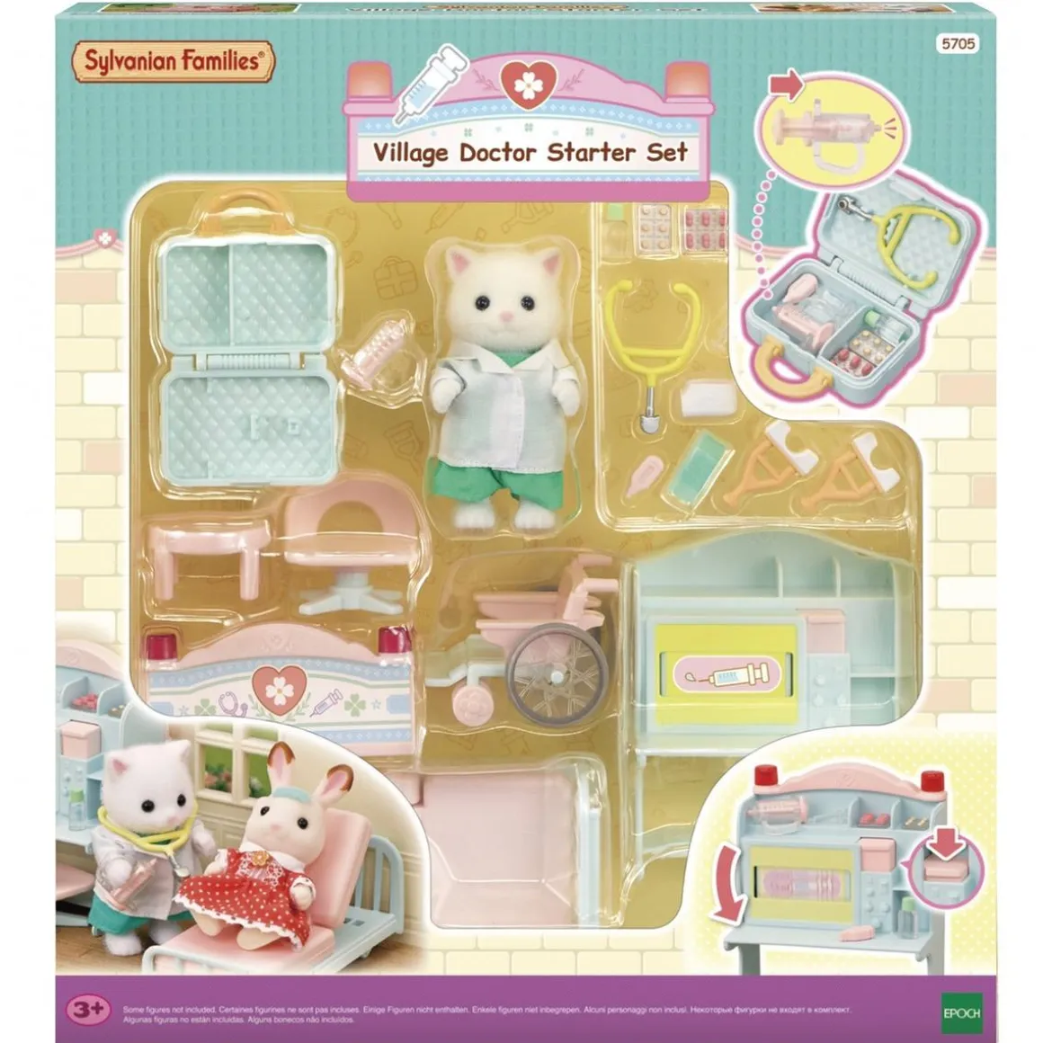 Sylvanian Families - Set Doctora de la Aldea - Casa de muñecas y juguetes ㅤ