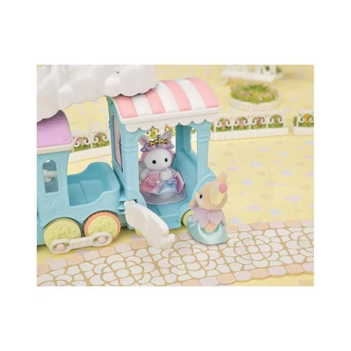 Sylvanian Families - Tren Arcoíris de Nubes para Casa de Muñecas y Playset