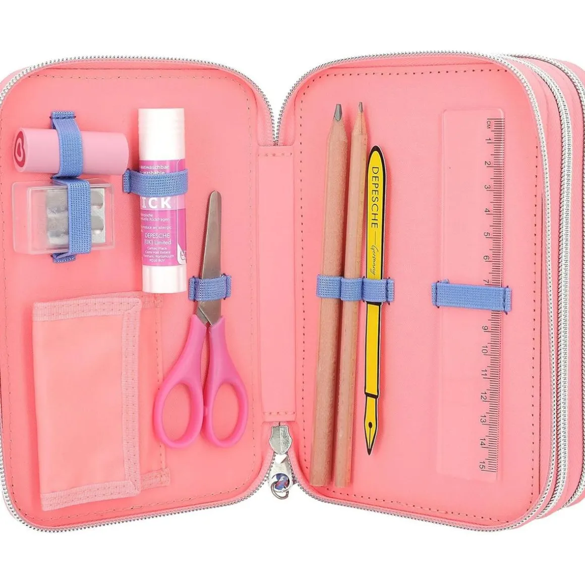 Top Model - Estuche triple con lentejuelas