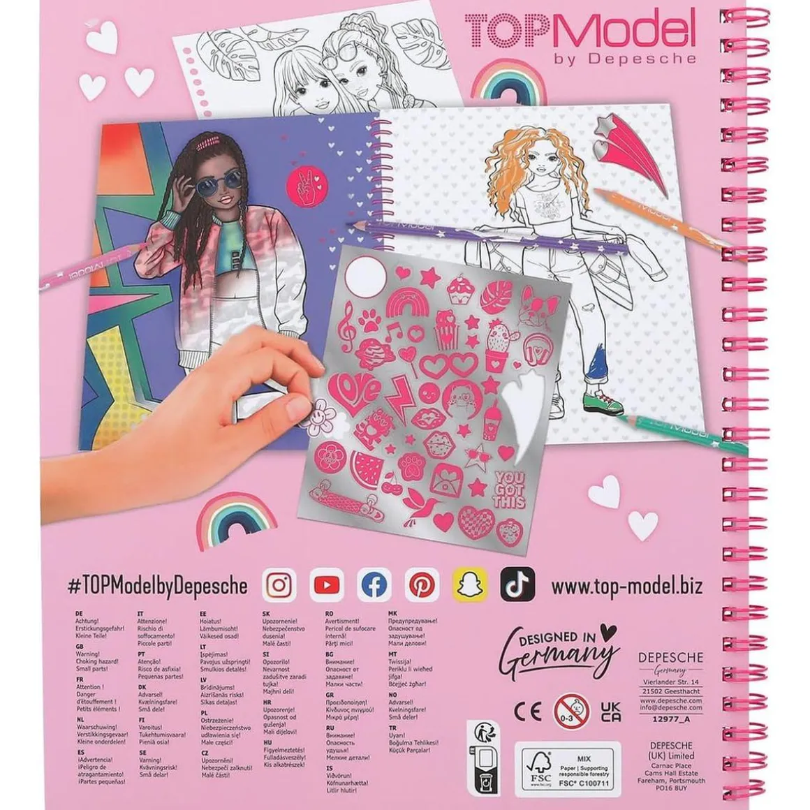 Top Model - Libro para colorear con lentejuelas reversibles