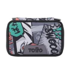 Totto - Estuche escolar tres compartimentos manga Pluma