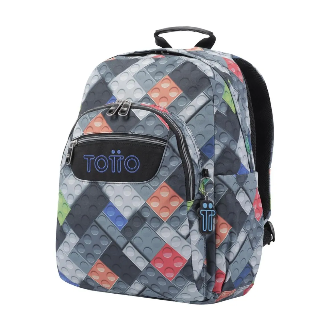 Totto - Mochila escolar adaptable a carro bloques Acuareles
