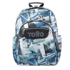 Totto - Mochila escolar adaptable a carro postales y casetes Acuareles