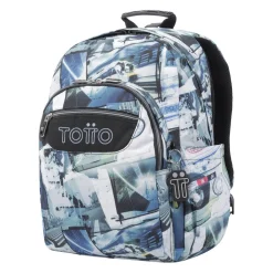 Totto - Mochila escolar adaptable a carro postales y casetes Acuareles