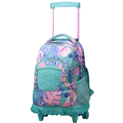 Totto - Mochila escolar con ruedas Renglones - Natury