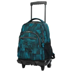 Totto - Mochila escolar con ruedas Renglones - Azul