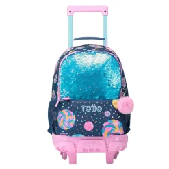 Totto - Mochila escolar con ruedas mediana Sweet Candy
