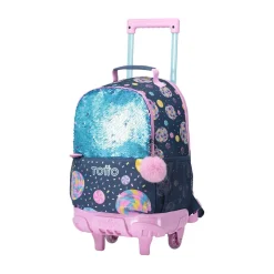 Totto - Mochila escolar con ruedas mediana Sweet Candy