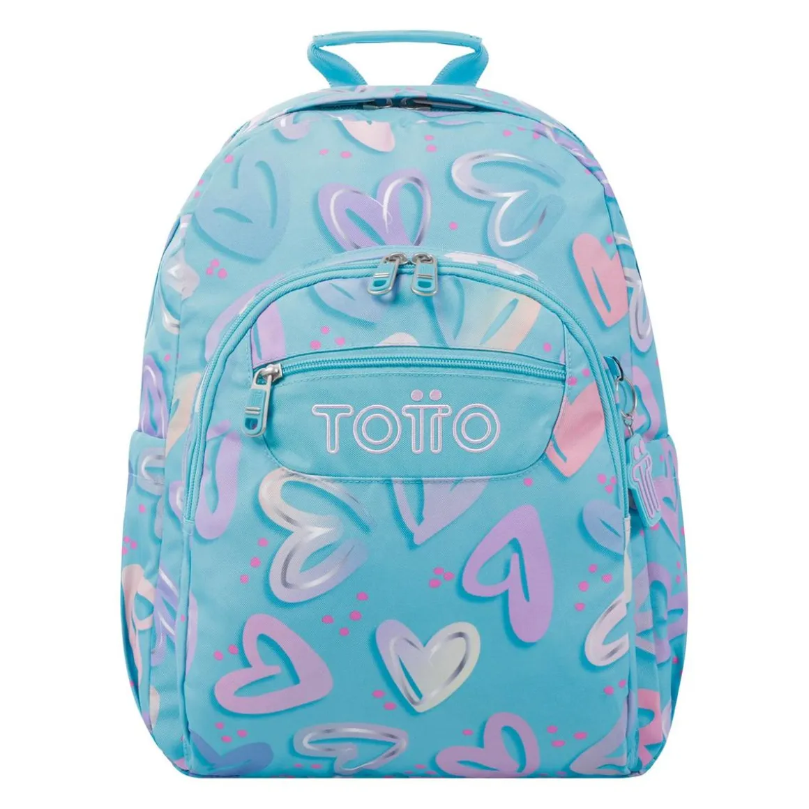 Totto - Mochila escolar corazones pintados Acuarela