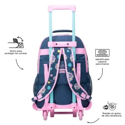 Totto - Mochila escolar con ruedas grande Sweet Candy