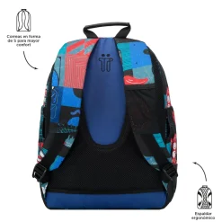 Totto - Mochila escolar cyber monstruos Crayoles