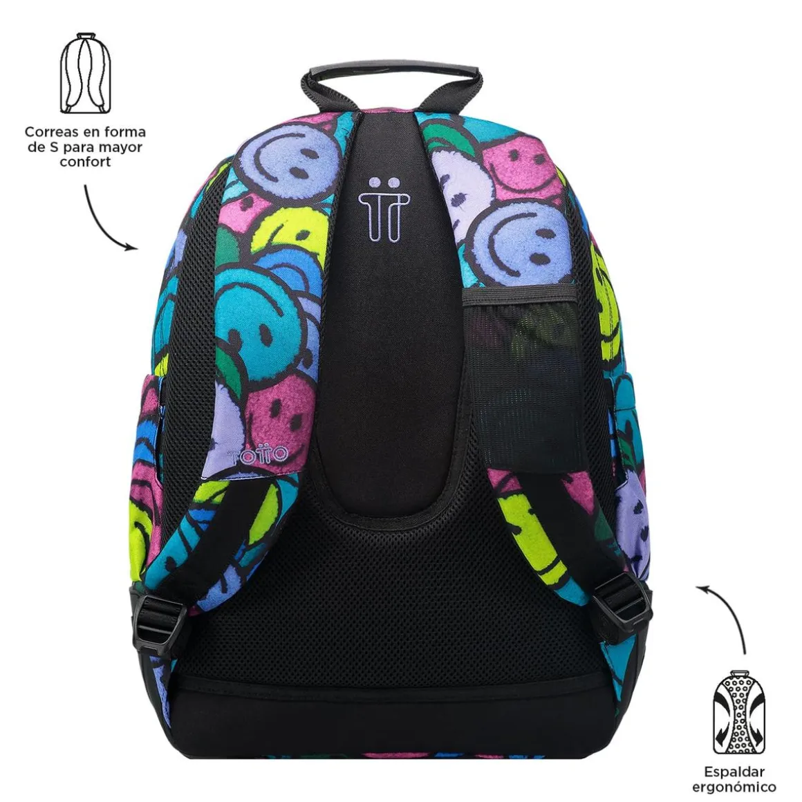 Totto - Mochila escolar emojis Crayoles