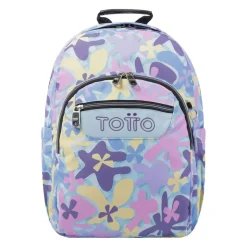 Totto - Mochila escolar flores hawaianas Acuarela
